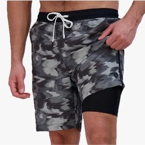 Eddie Bauer Men's Volley Swim Trunk 8" Inseam w/Comfort Liner +UV protection NWT